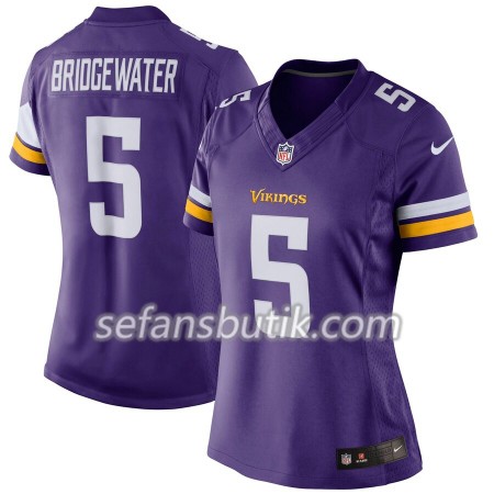 Minnesota Vikings Tröjor Teddy Bridgewater 5 Nike Lila - Dame